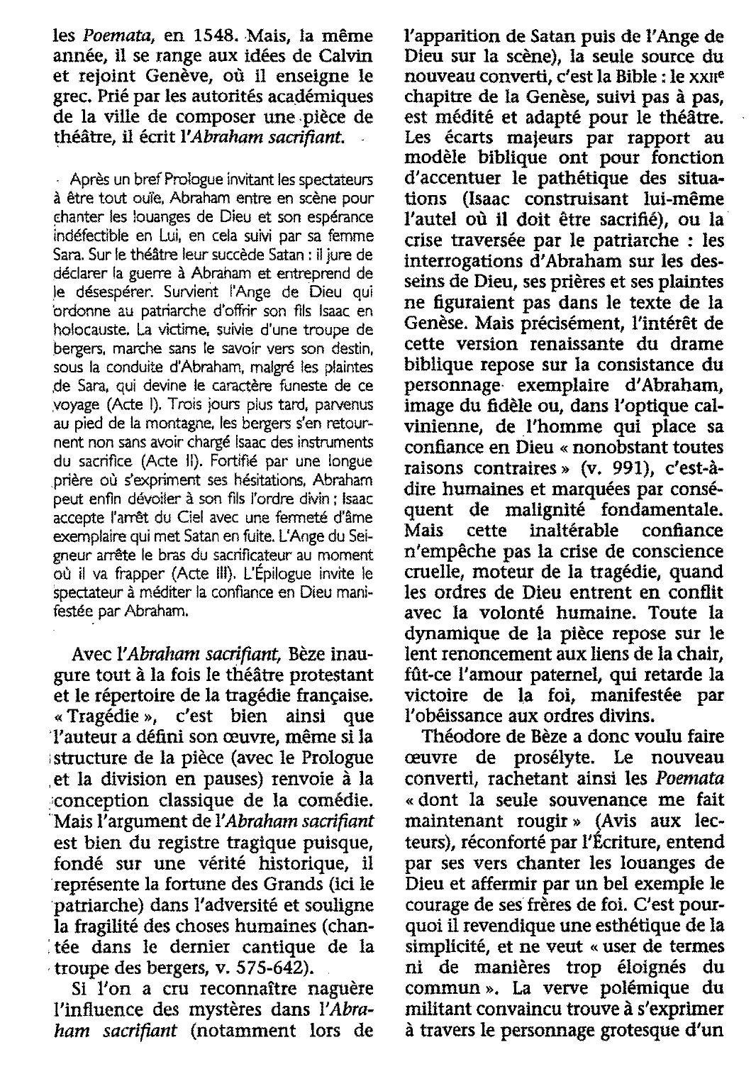 Prévisualisation du document Abraham SACRIFIANT de Théodore de Bèze  (fiche de lecture)
