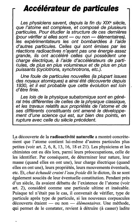 Prévisualisation du document Accélérateur de particules
Les physiciens savent, depuis la fin du X/Xe siècle,
que l'atome est complexe, et composé de plusieurs...