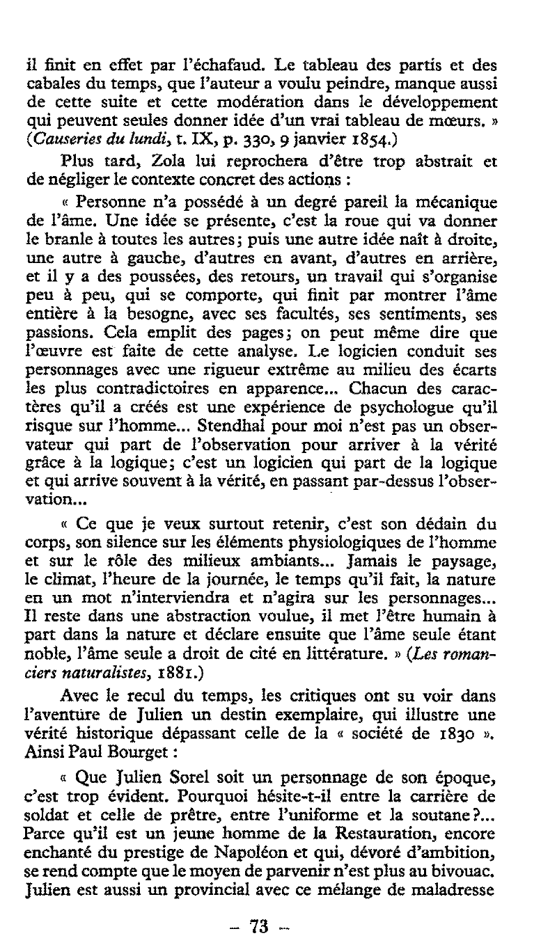 Prévisualisation du document Accueil de la critique du Le rouge et le noir