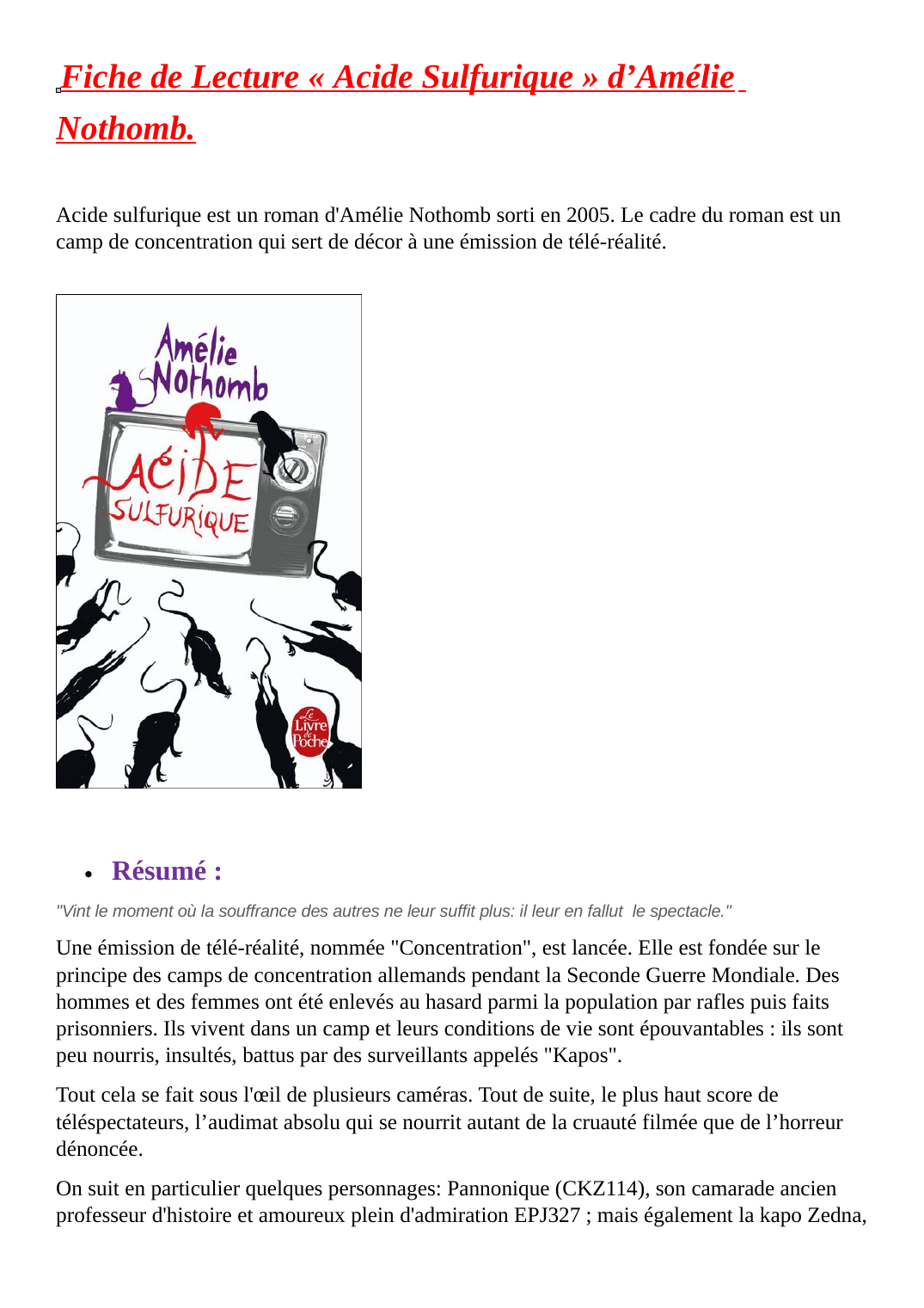 Prévisualisation du document « Acide Sulfurique » d&#8217;Amélie Nothomb