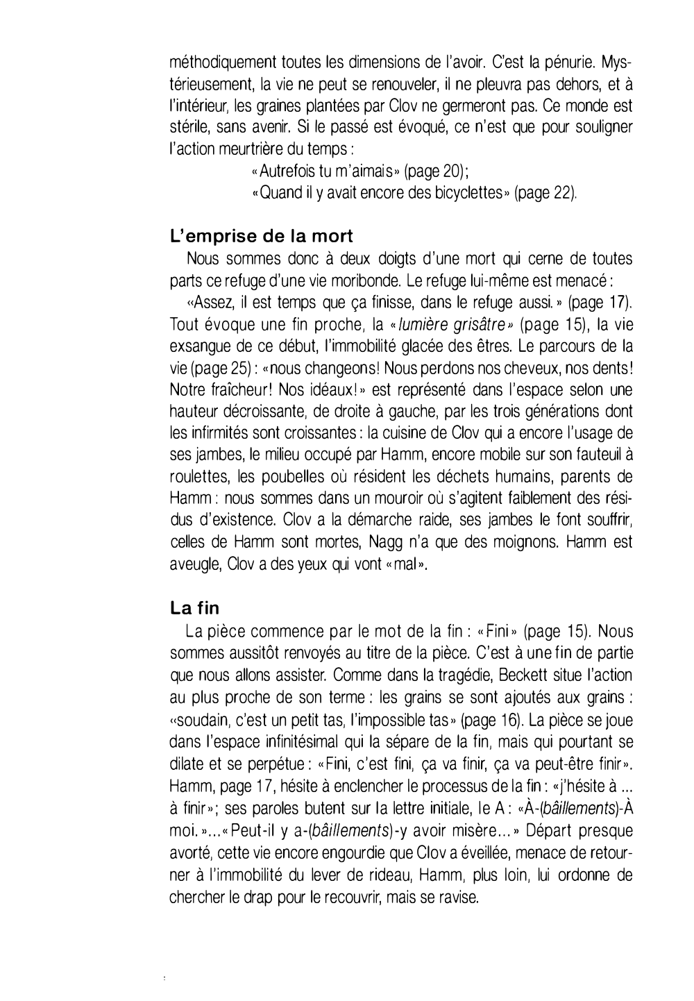 Prévisualisation du document ACTE 1 - DIVISION 1 {PAGES 1 À 29) - Fin de partie de Samuel Beckett