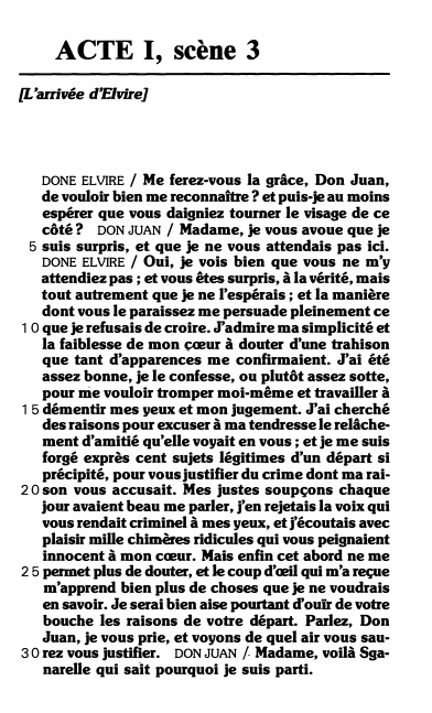 Prévisualisation du document ACTE I, scène 3: Commentaire - Dom Juan de Molière