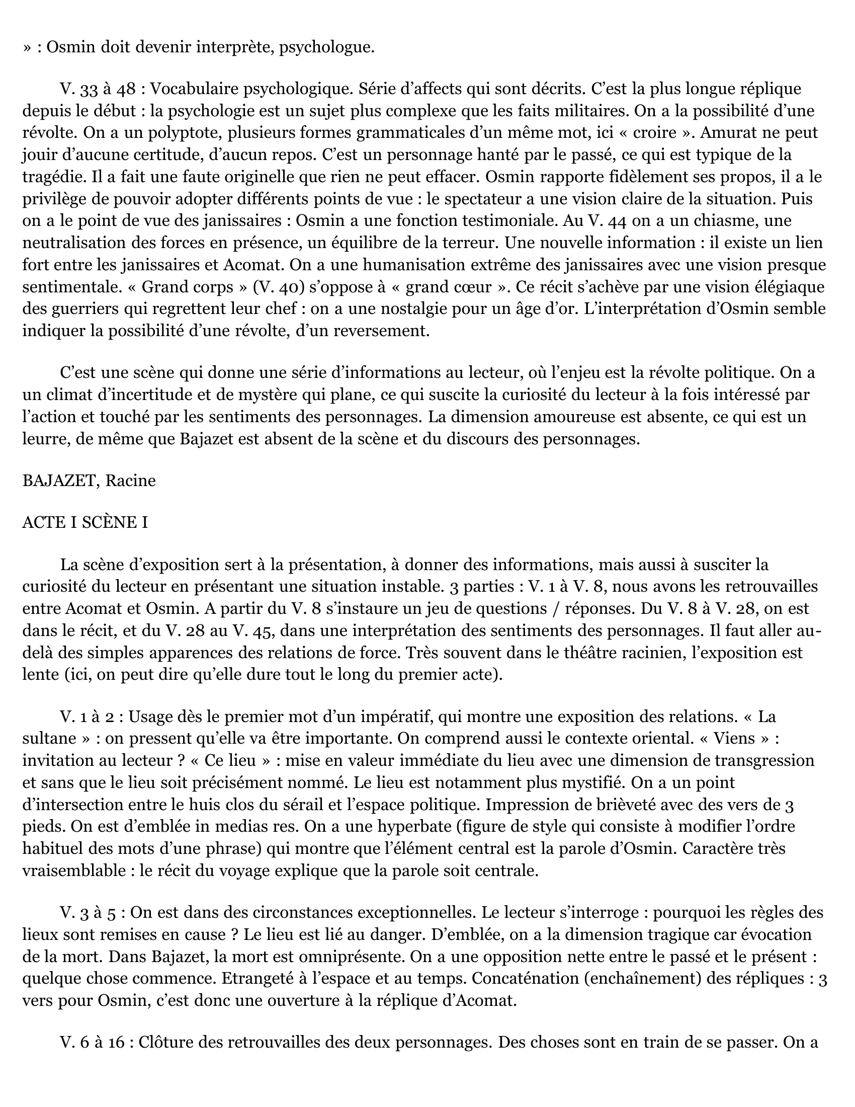 Prévisualisation du document Acte I Scène I Bajazet de Racine.