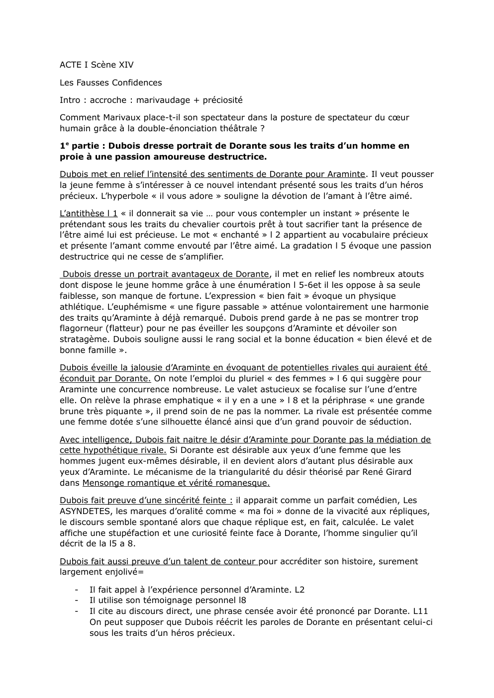 Prévisualisation du document ACTE I Scène XIV Les Fausses Confidences