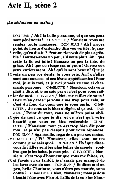 Prévisualisation du document Acte II, scène 2: Commentaire - Dom Juan de Molière