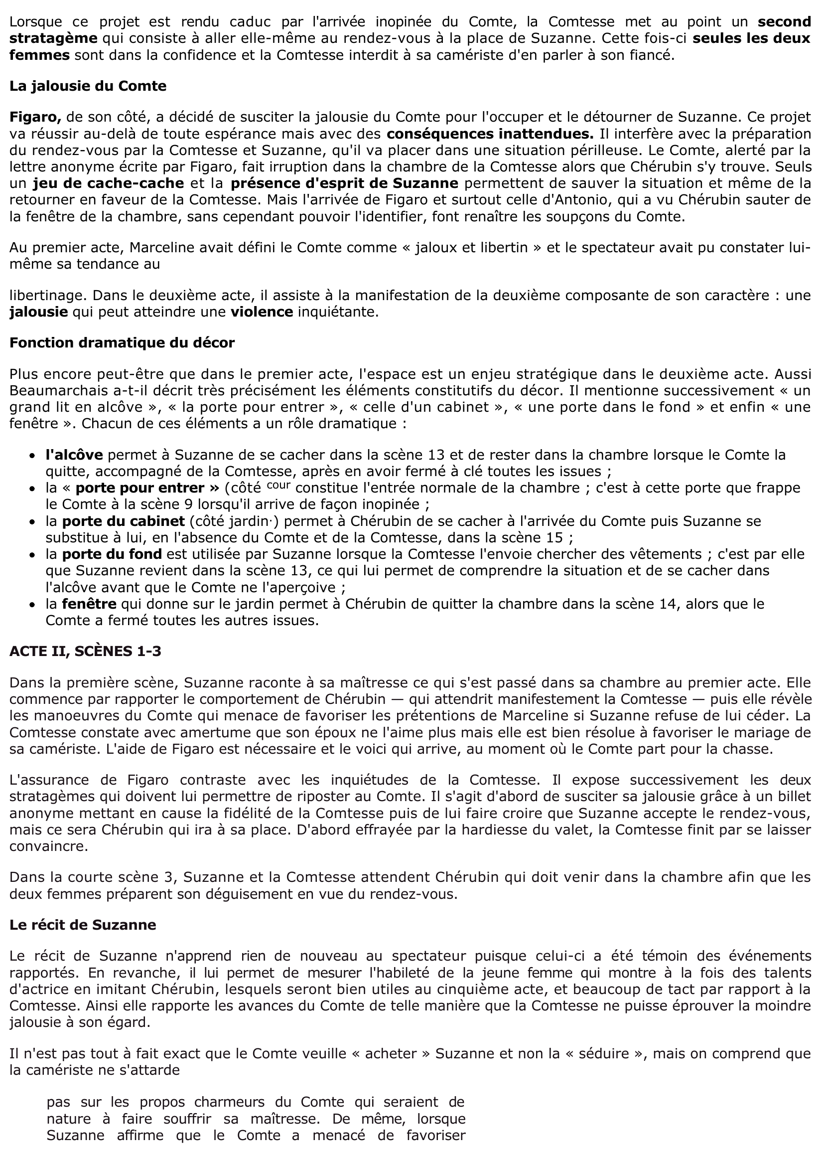 Prévisualisation du document ACTE II, SCÈNES 1-3 - Le mariage de Figaro de Beaumarchais (commentaire)