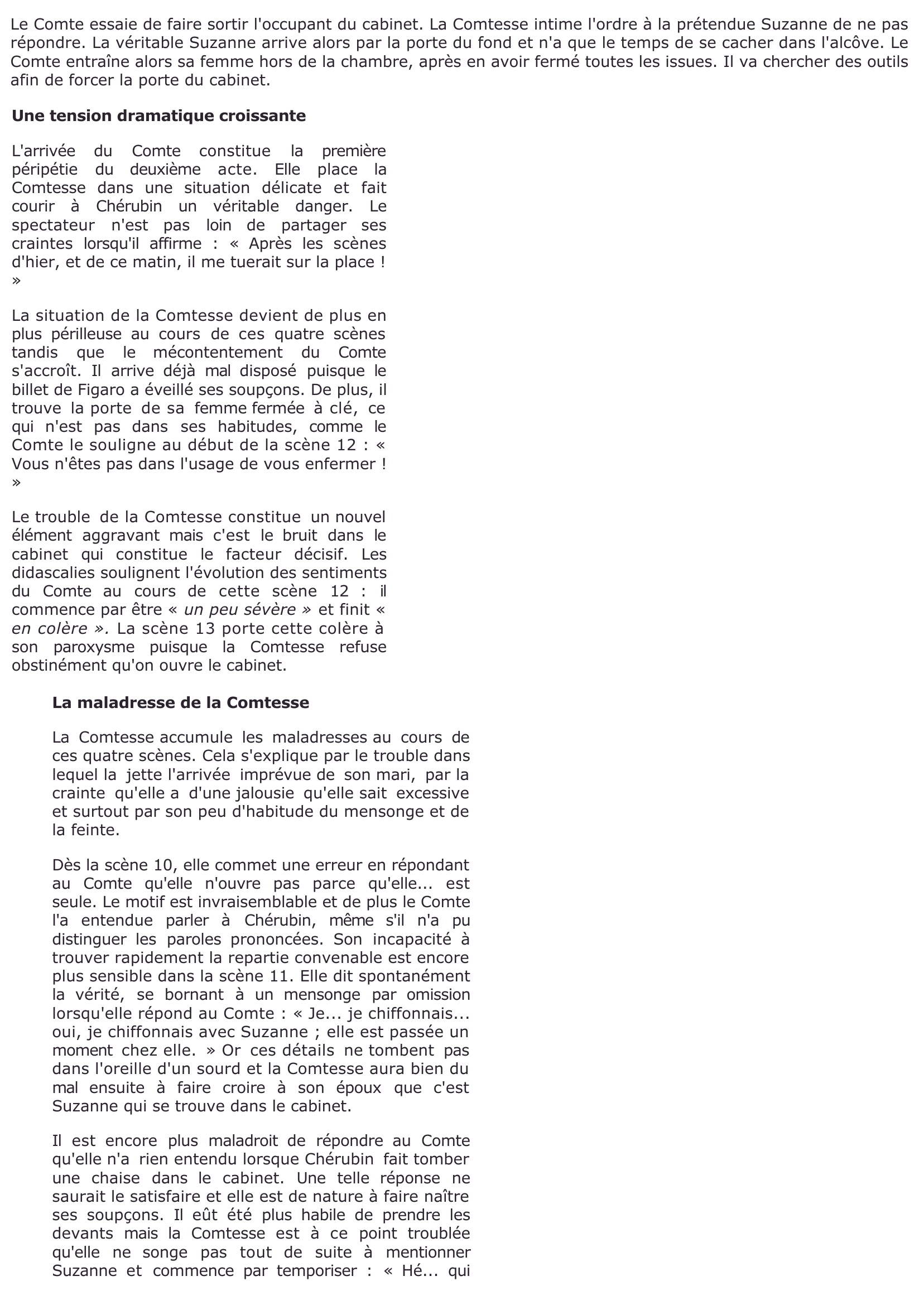 Prévisualisation du document ACTE II, SCÈNES 10-13 - Le mariage de Figaro de Beaumarchais (commentaire)