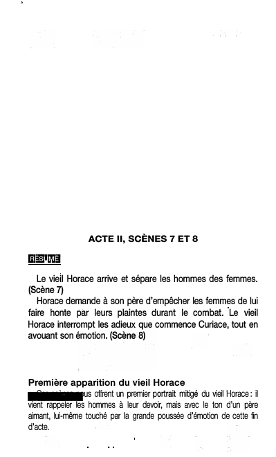 Prévisualisation du document ACTE II, SCÈNES 7 ET 8: HORACE de Corneille