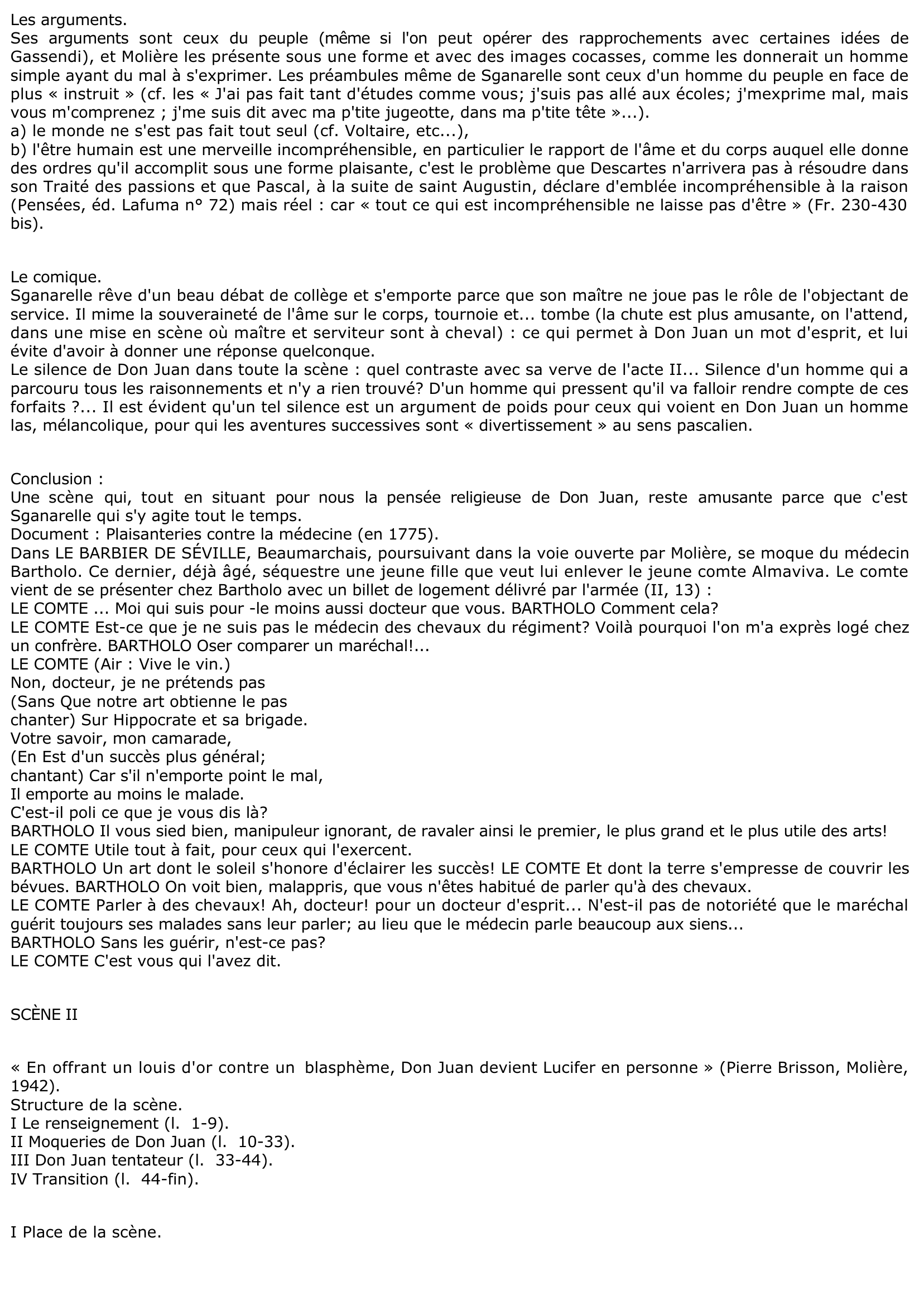 Prévisualisation du document ACTE III de Dom Juan de Molière (analyse)