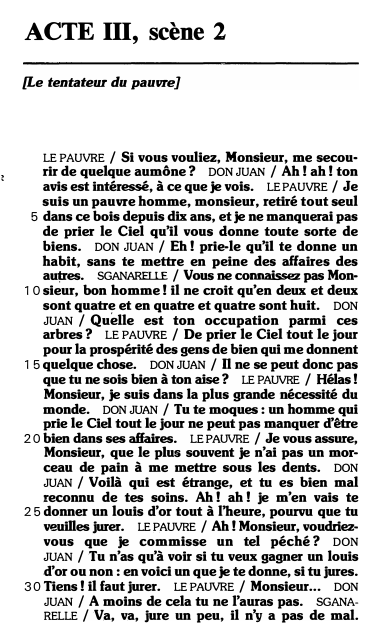 Prévisualisation du document ACTE III, scène 2: Commentaire - Dom Juan de Molière