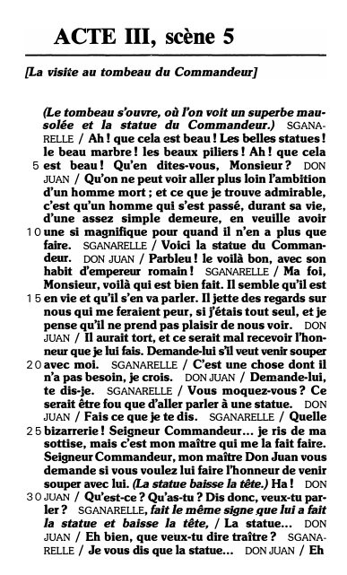 Prévisualisation du document ACTE III, scène 5: Commentaire - Dom Juan de Molière