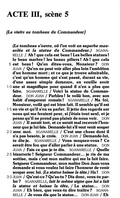 Prévisualisation du document ACTE III, scène 5
[La visite au tombeau du Commandeur] - Dom Juan de Molière