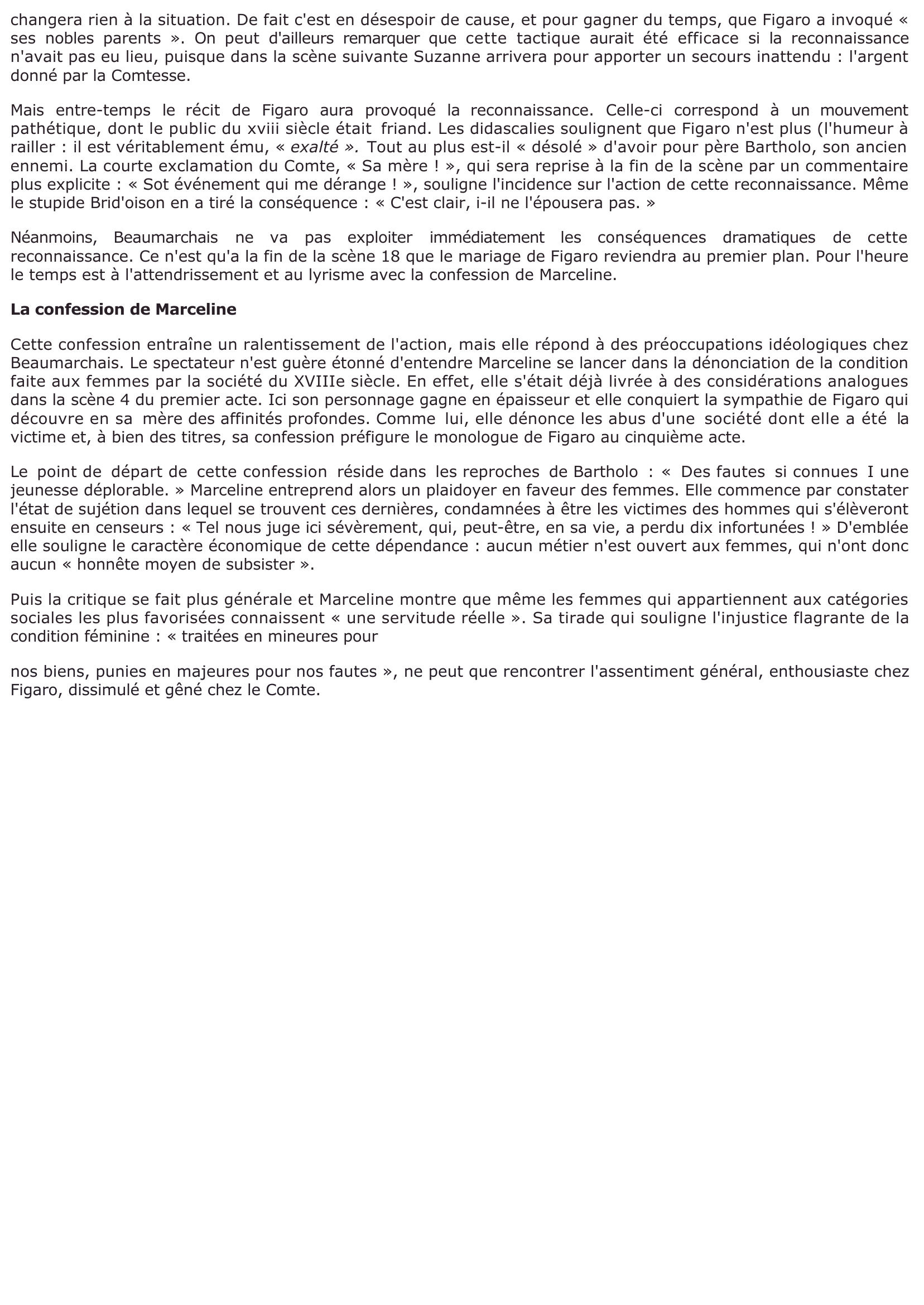 Prévisualisation du document ACTE III, SCÈNES 17-20: Le mariage de Figaro de Beaumarchais (commentaire)