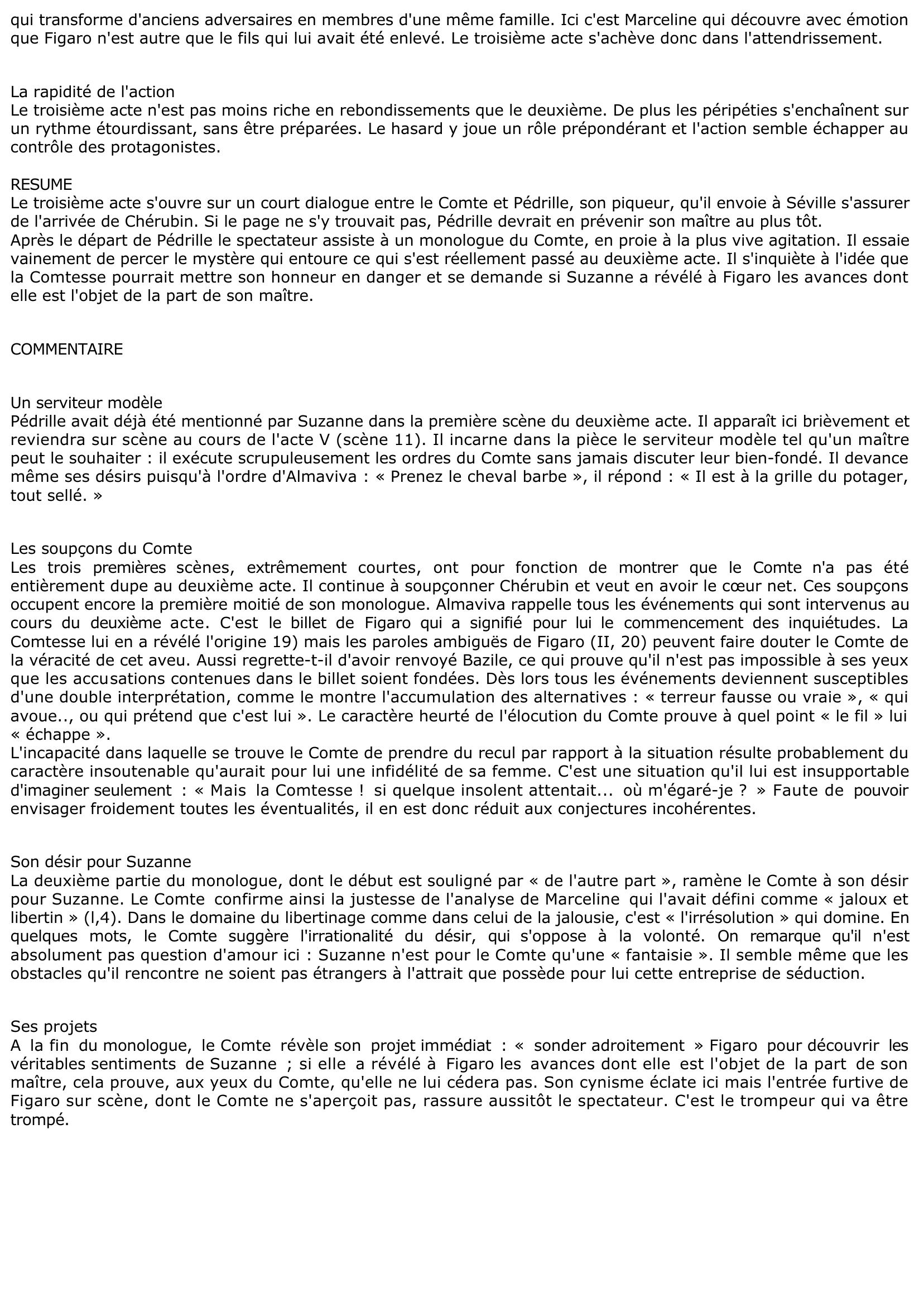 Prévisualisation du document ACTE III, SCÈNES 5-8 : Le mariage de Figaro de Beaumarchais (commentaire)