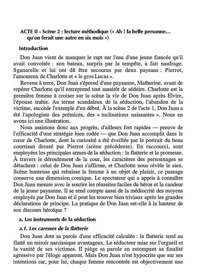 Prévisualisation du document ACTE Il - Scène 2 : lecture méthodique ( « Ah ! la belle personne ...
qu'on ferait une autre...