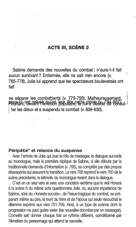 Prévisualisation du document ACTE Ill, SCÈNE 2: HORACE de Corneille