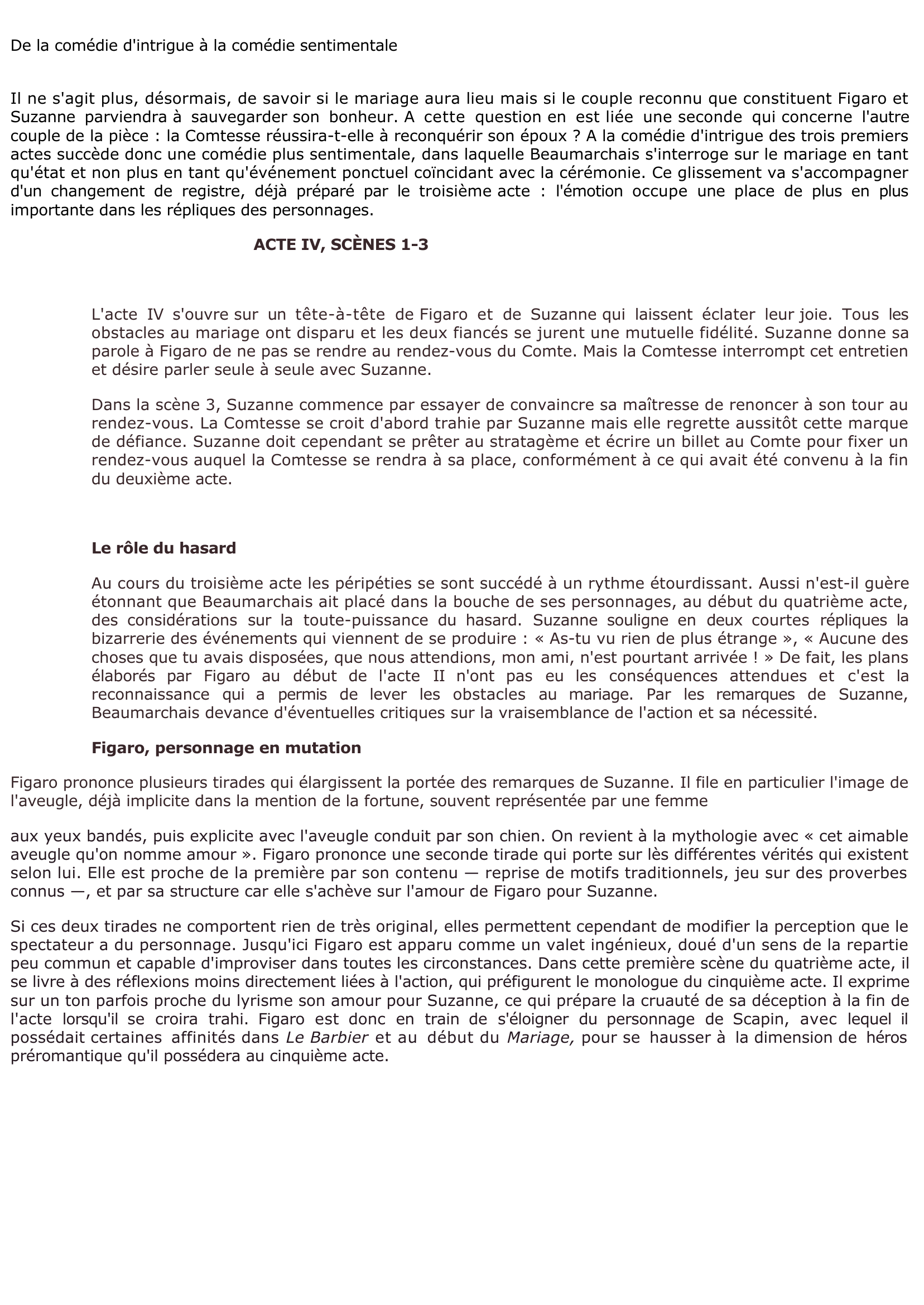 Prévisualisation du document ACTE IV, SCÈNES 4-8: Le mariage de Figaro de Beaumarchais (commentaire)