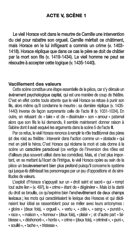 Prévisualisation du document ACTE V, SCÈNE 1

Le vieil Horace voit dans le meurtre de Camille une intervention
du ciel pour rabattre son...