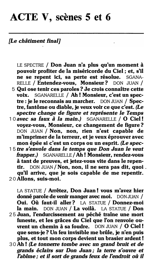 Prévisualisation du document ACTE V, scènes 5 et 6
[Le châtiment final] - Dom Juan de Molière