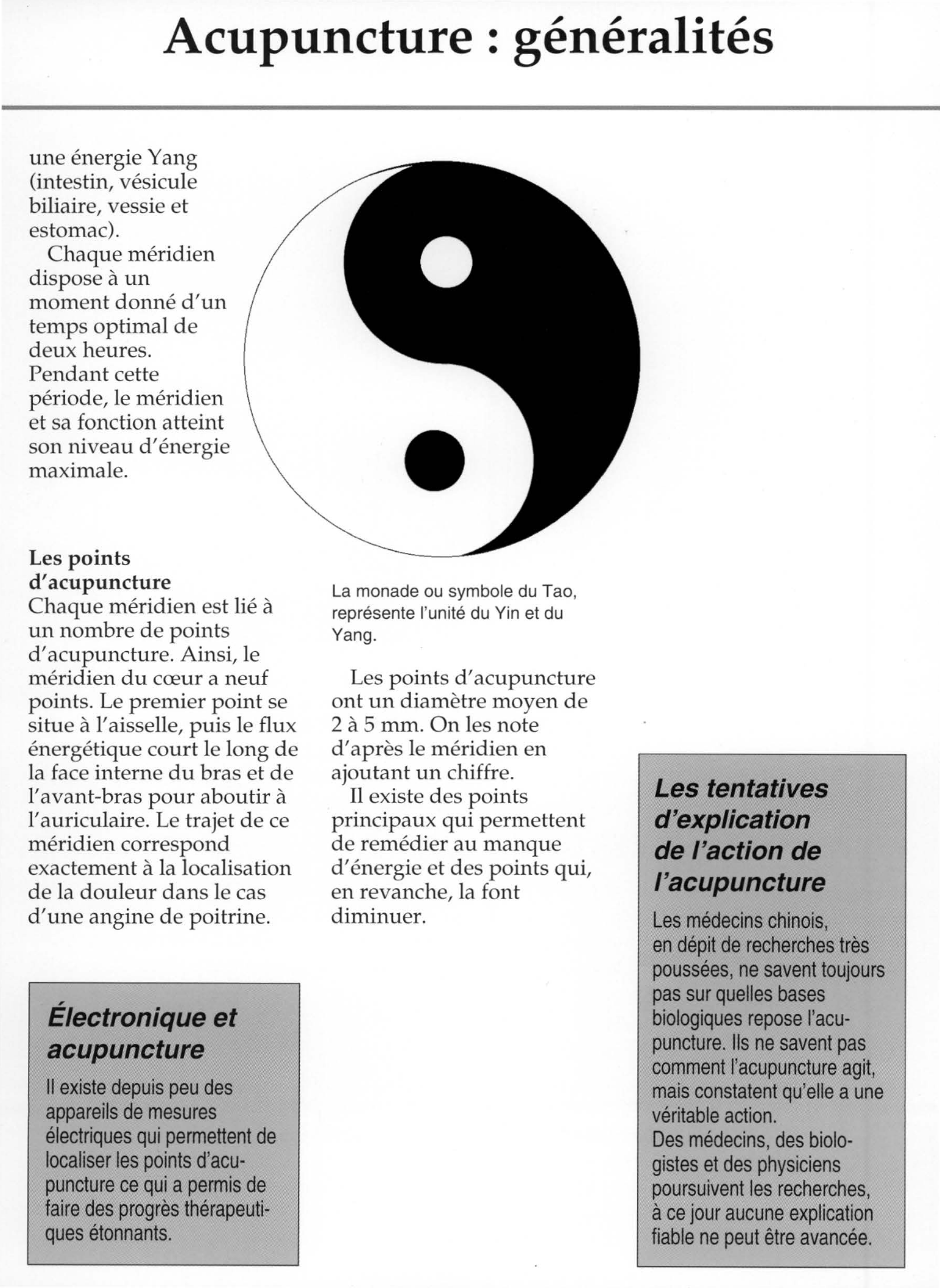 Prévisualisation du document Acupuncture : généralités.