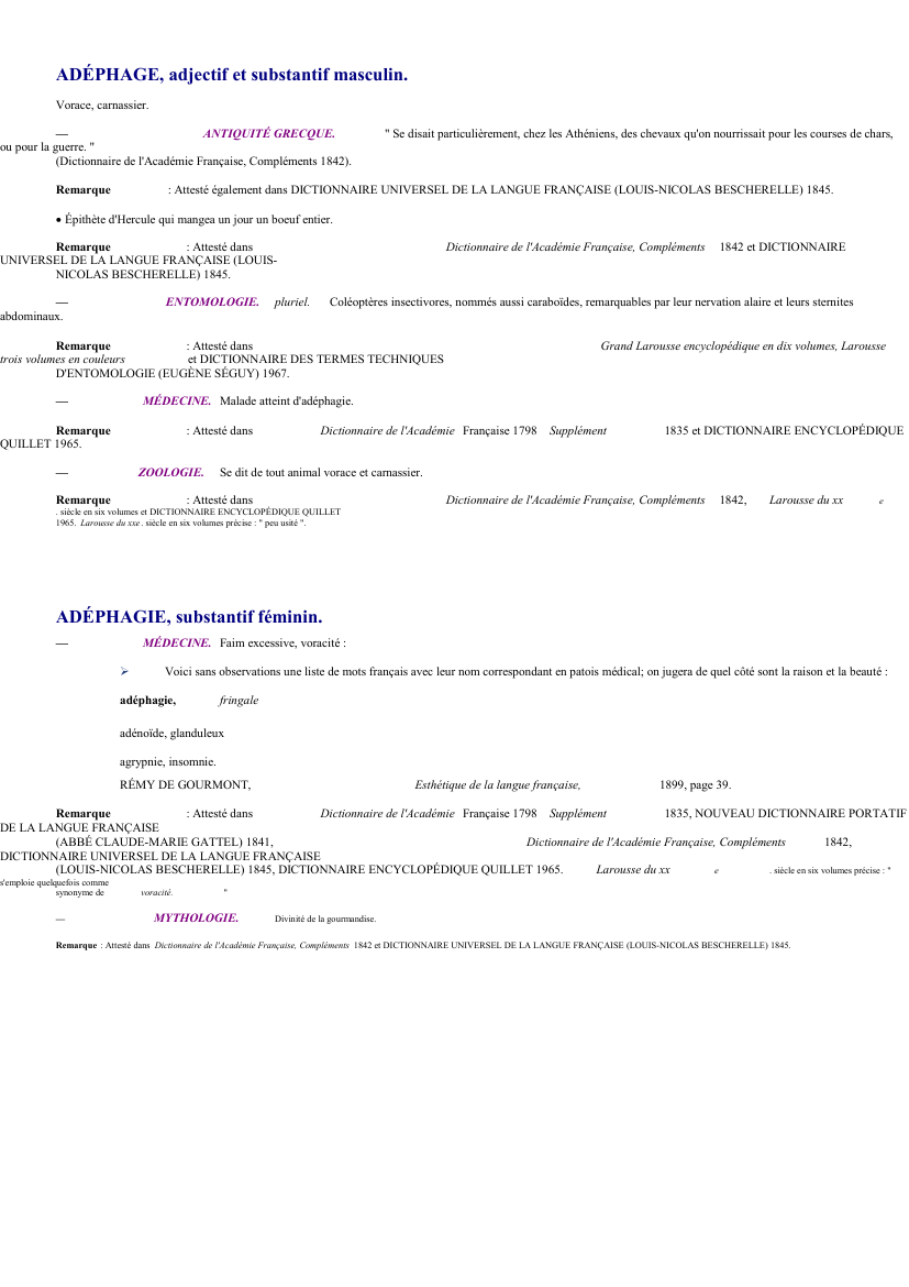 Prévisualisation du document 
	ADÉPHAGE, adjectif et substantif masculin.