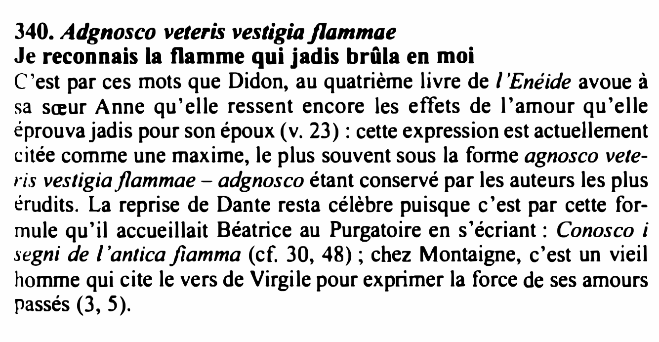 Prévisualisation du document Adgnosco veteris vestigia flammae