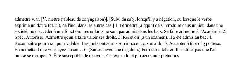 Prévisualisation du document admettre v.