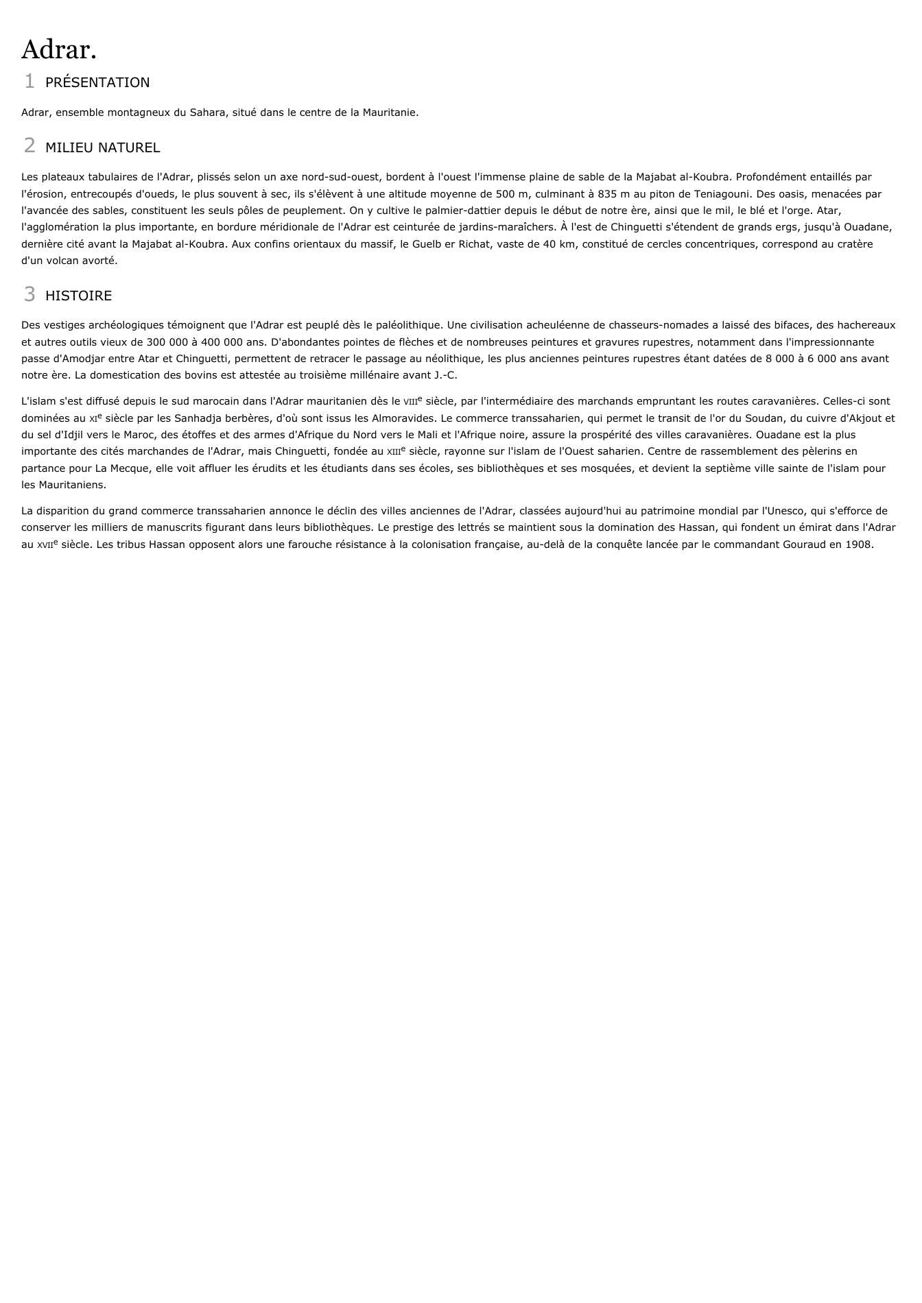 Prévisualisation du document Adrar.