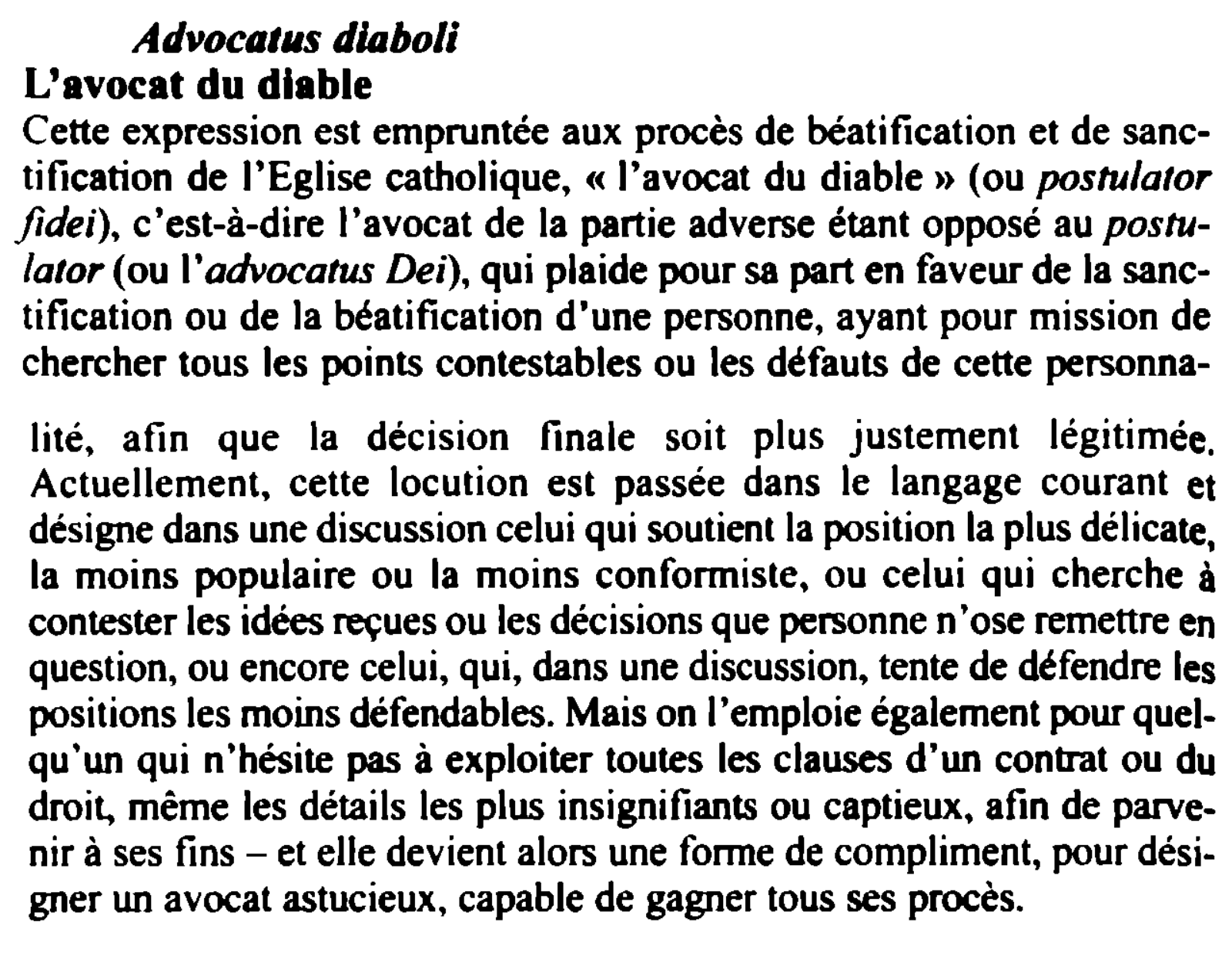 Prévisualisation du document Advocat•s dlaboli
L'avocat du diable
Cette expression est empruntée aux procès de...