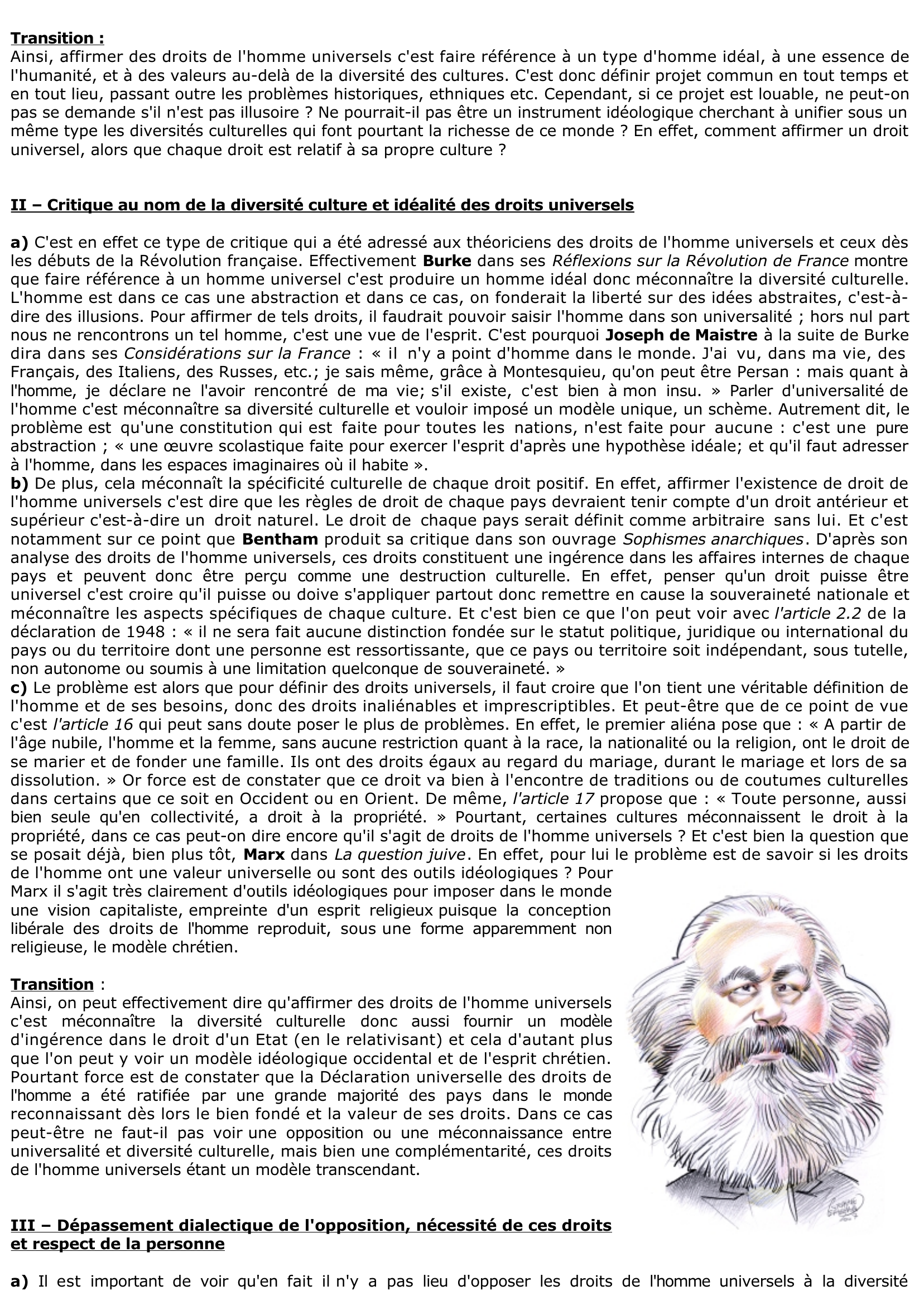 Prévisualisation du document Affirmer des droits de l'homme universels, est-ce méconnaître la diversité des cultures ?