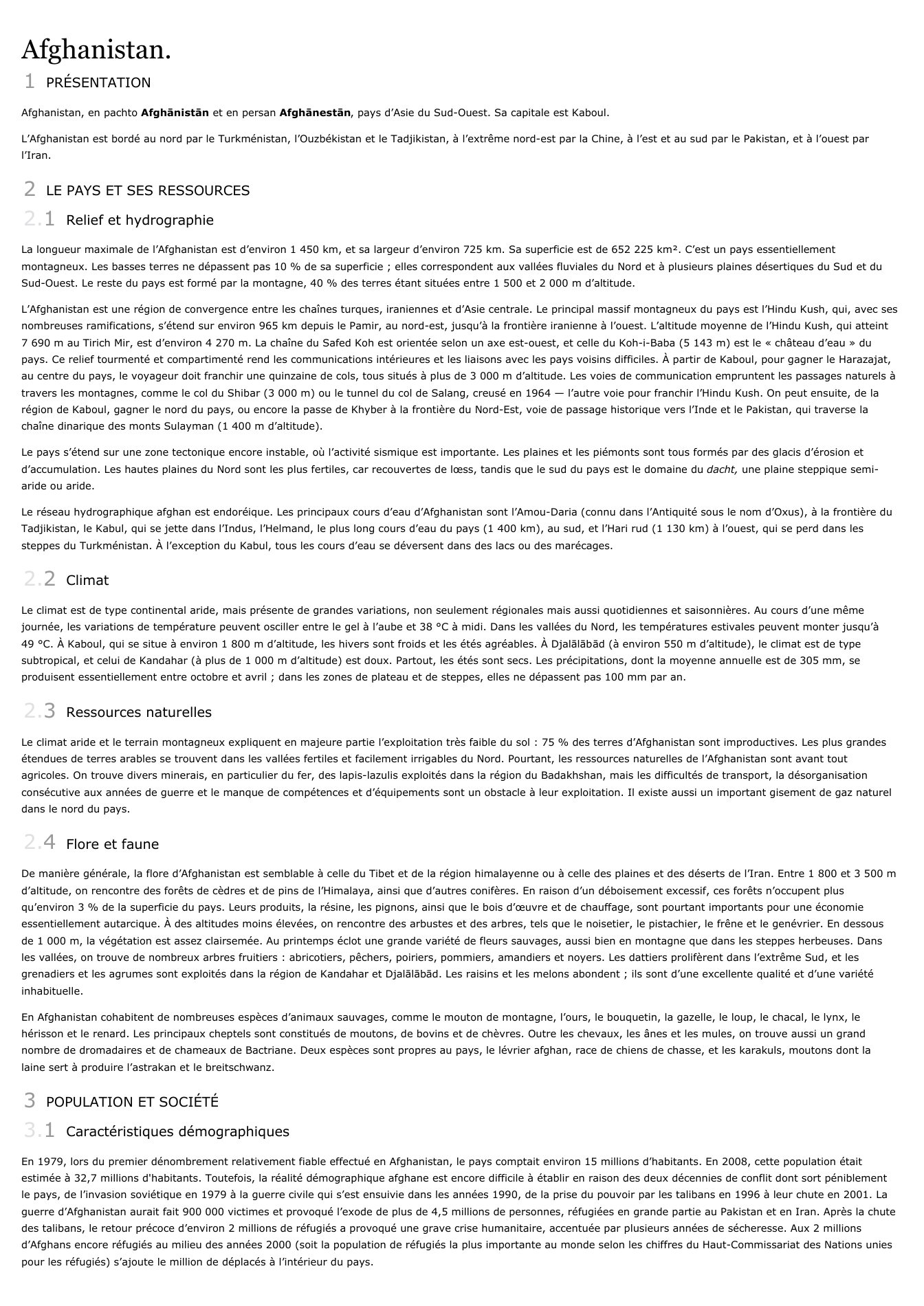 Prévisualisation du document Afghanistan.