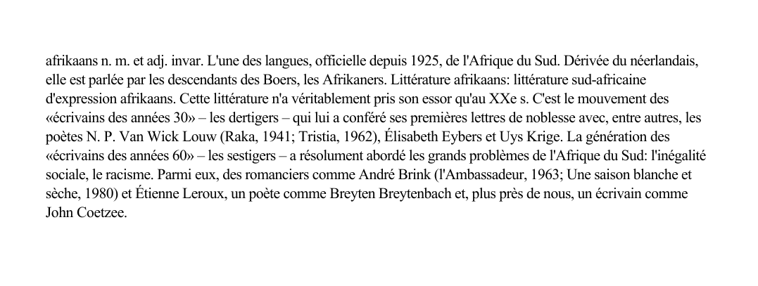 Prévisualisation du document afrikaans n.