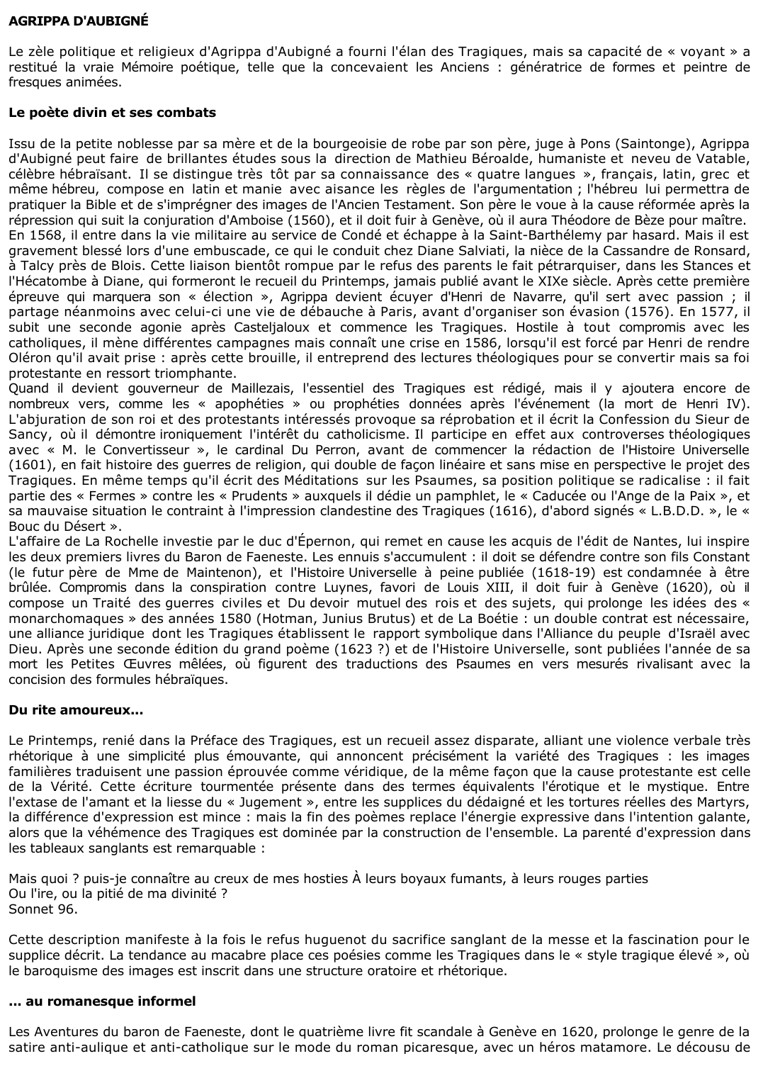 Prévisualisation du document 	AGRIPPA D'AUBIGNÉ