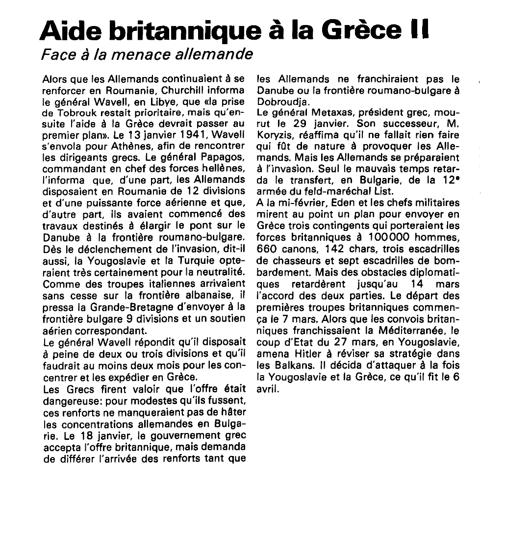 Prévisualisation du document Aide britannique à la Grèce (seconde guerre mondiale).