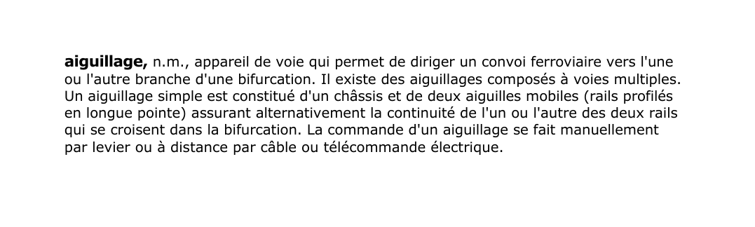 Prévisualisation du document aiguillage n.
