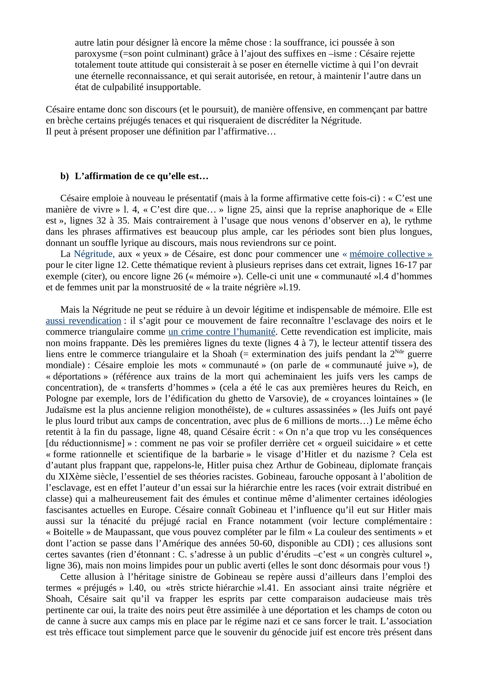 Prévisualisation du document Aimé CESAIRE, « Discours sur la négritude »