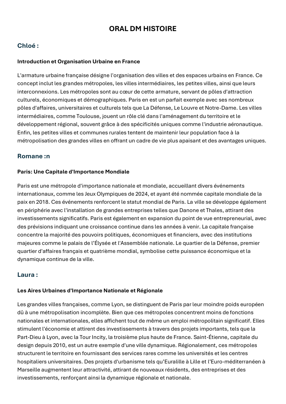 Prévisualisation du document aire urbaine ORAL DM HISTOIRE