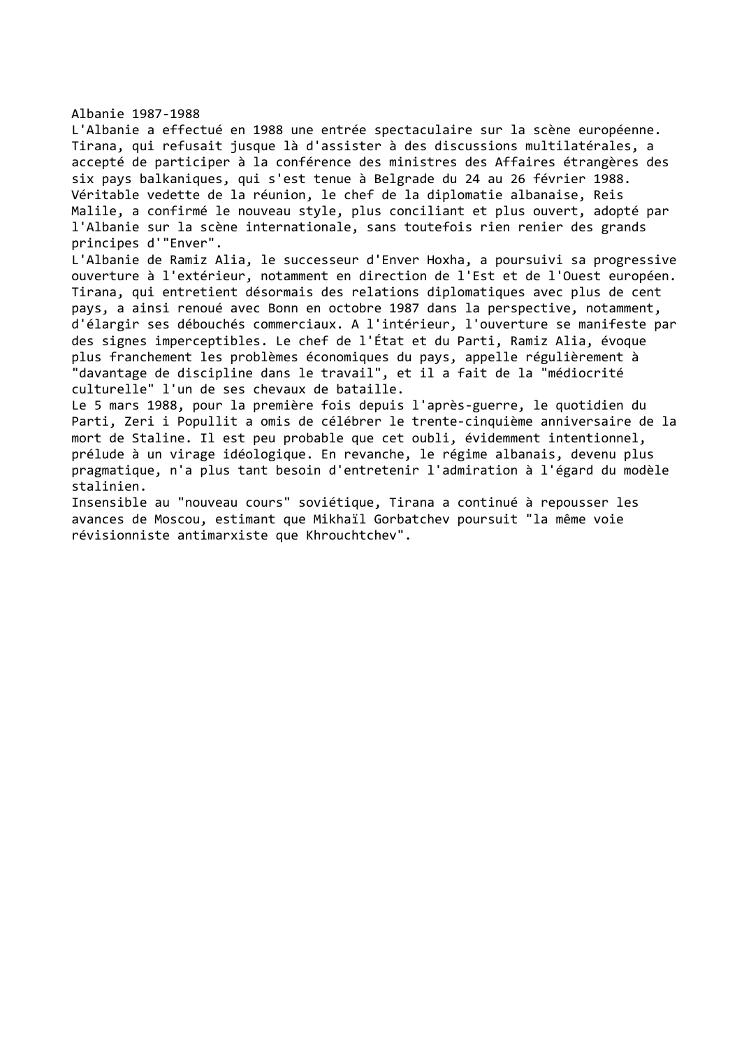 Prévisualisation du document Albanie 1987-1988