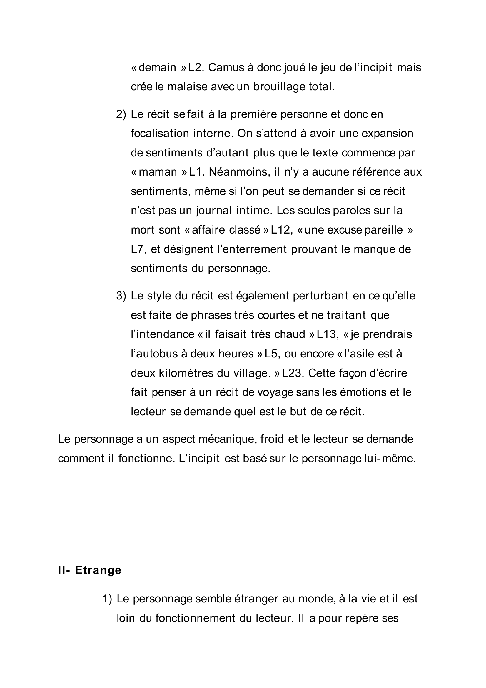 Prévisualisation du document Albert Camu - L'étranger