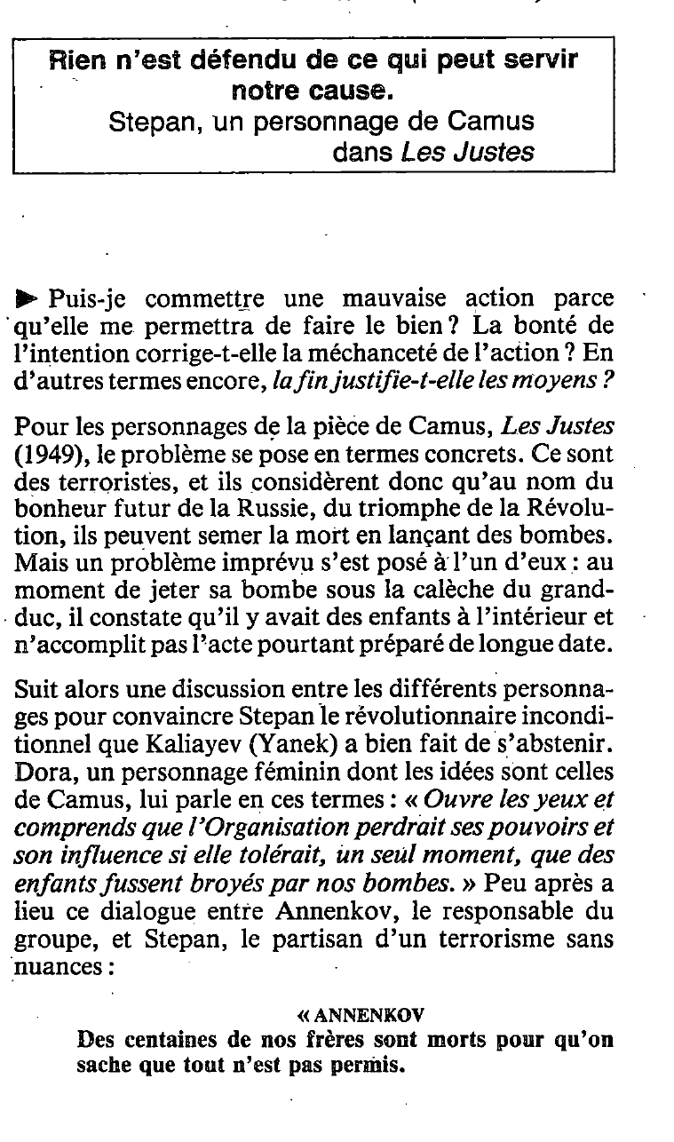 Prévisualisation du document Albert Camus, Les Justes, Acte II