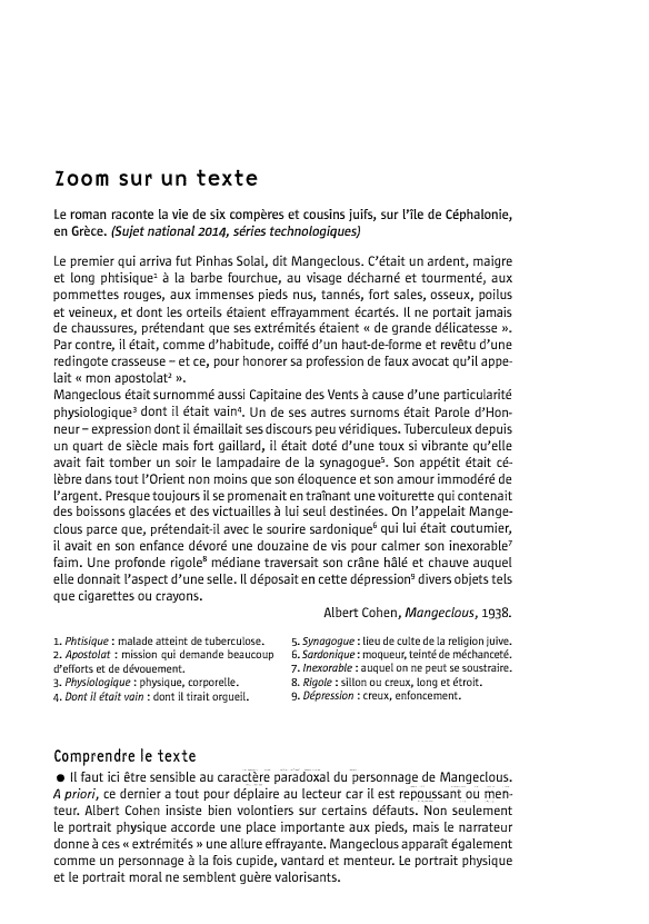 Prévisualisation du document Albert Cohen, Mangeclous