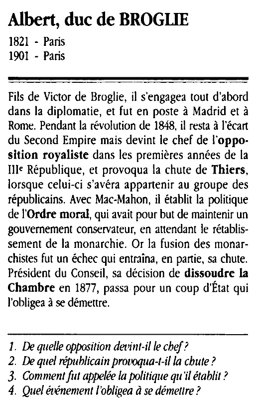 Prévisualisation du document Albert, duc de BROGLIE