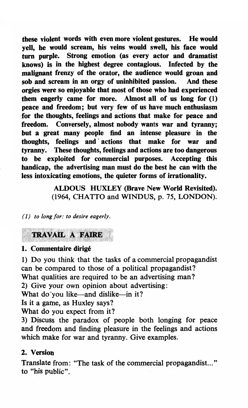 Prévisualisation du document ALDOUS HUXLEY (Brave New World Revisited). (1964, CHATTO and WINDUS, p. 75, LONDON)