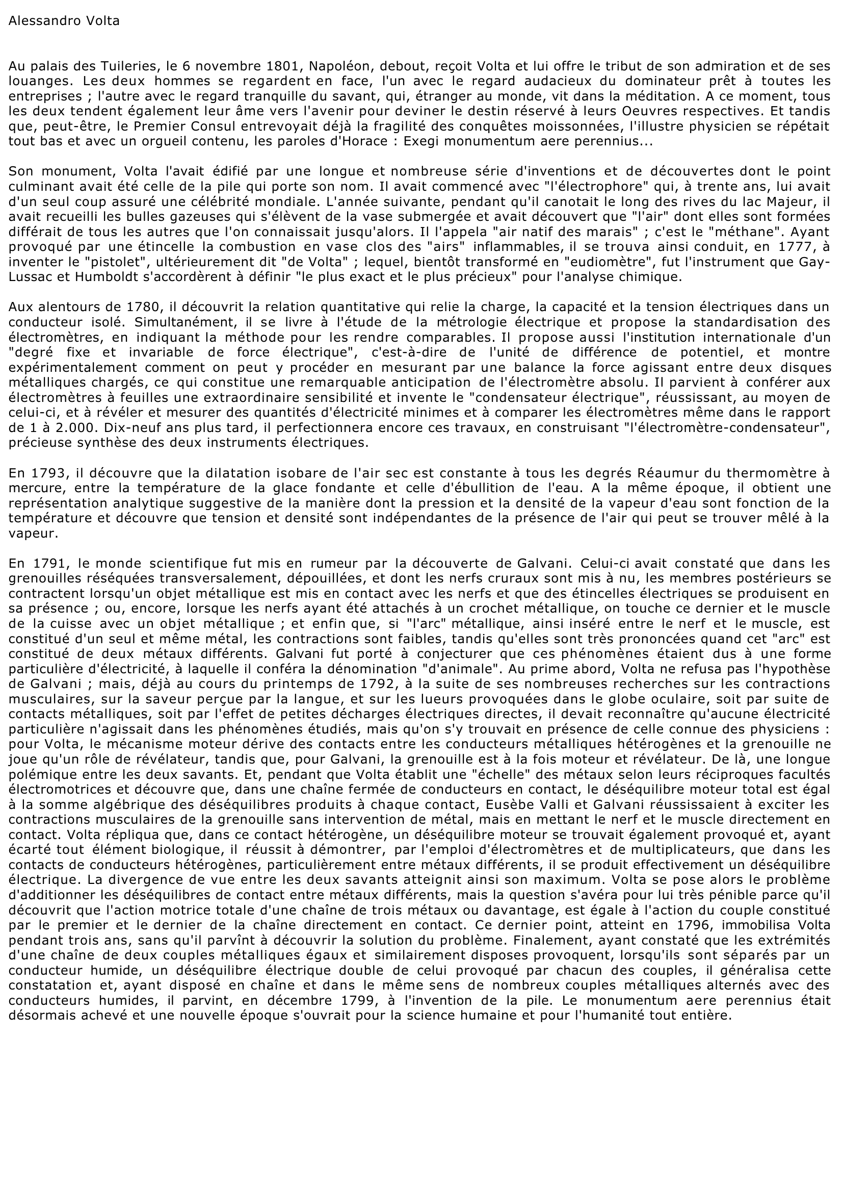 Prévisualisation du document Alessandro Volta