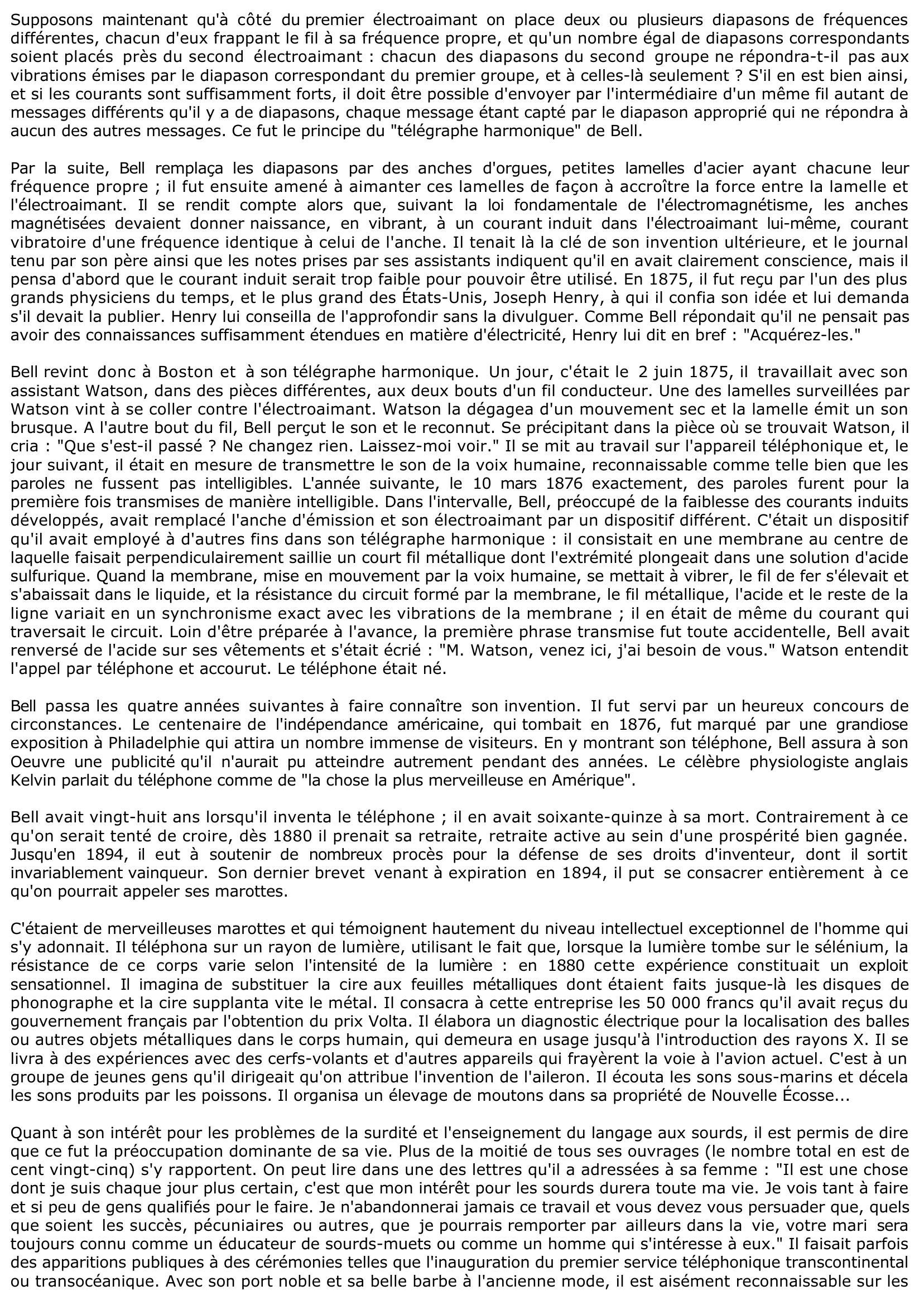 Prévisualisation du document Alexander Graham Bell (Sciences & Technique)