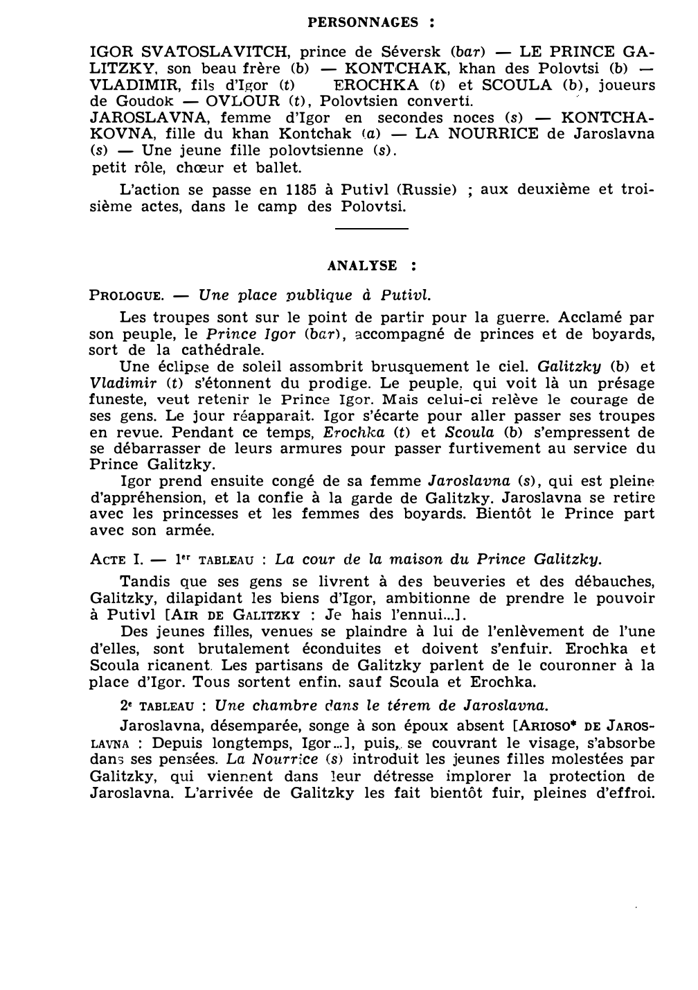 Prévisualisation du document Alexandre BORODINE : LE PRINCE IGOR (résumé et analyse de l’œuvre – Répertoire lyrique)