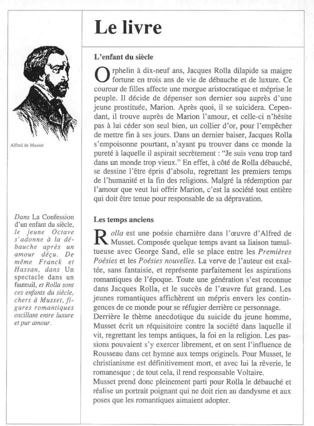 Prévisualisation du document Alfred de MUSSET : Rolla