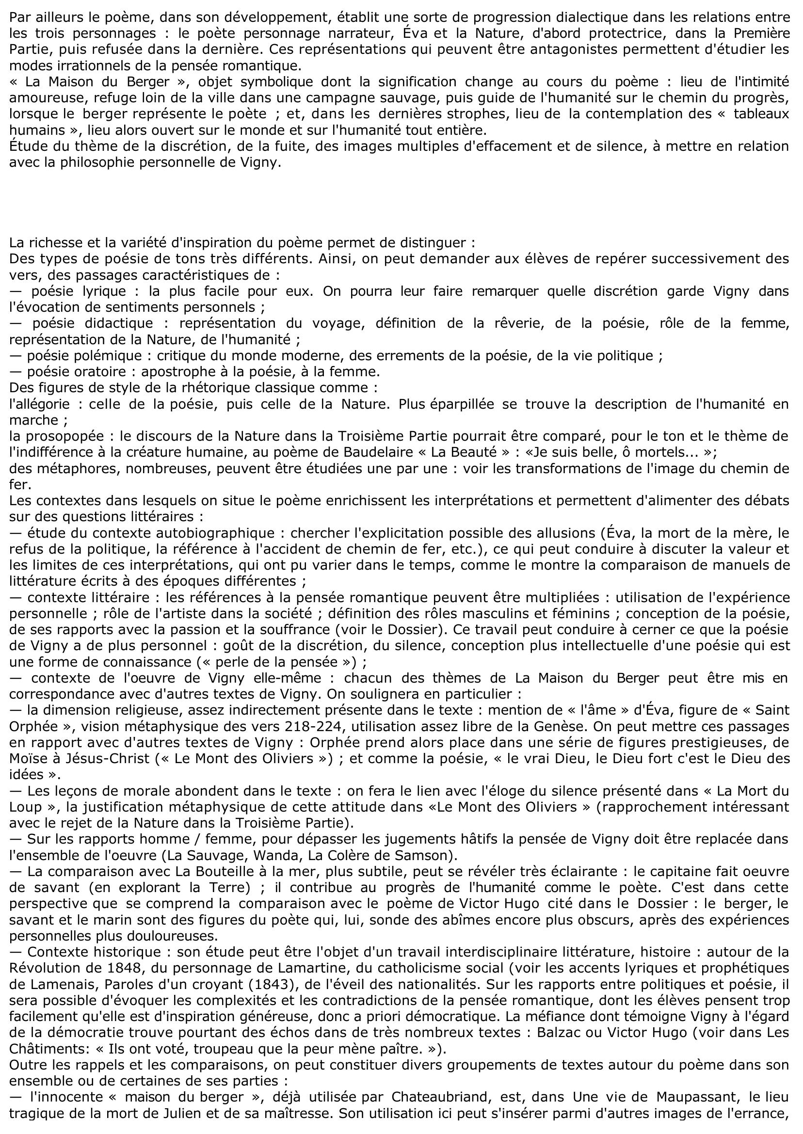 Prévisualisation du document Alfred de Vigny : La Maison du Berger
