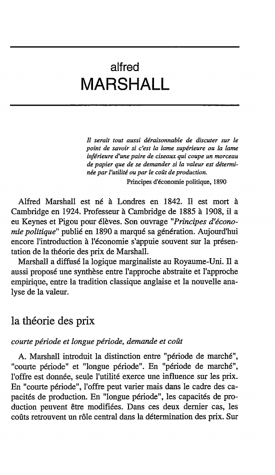 Prévisualisation du document alfred

MARSHALL

Il serait tout aussi déraisonnable de discuter sur le
point de savoir si c'est la lame supérieure ou...