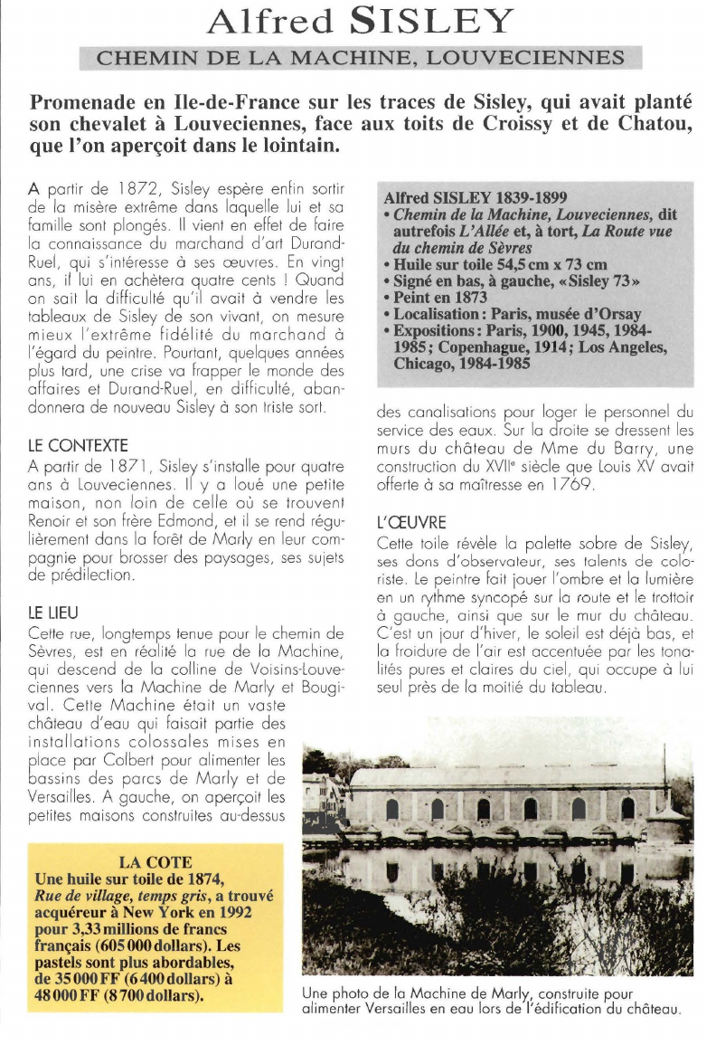 Prévisualisation du document Alfred SISLEY:CHEMIN DE LA MACHINE, LOUVECIENNES.